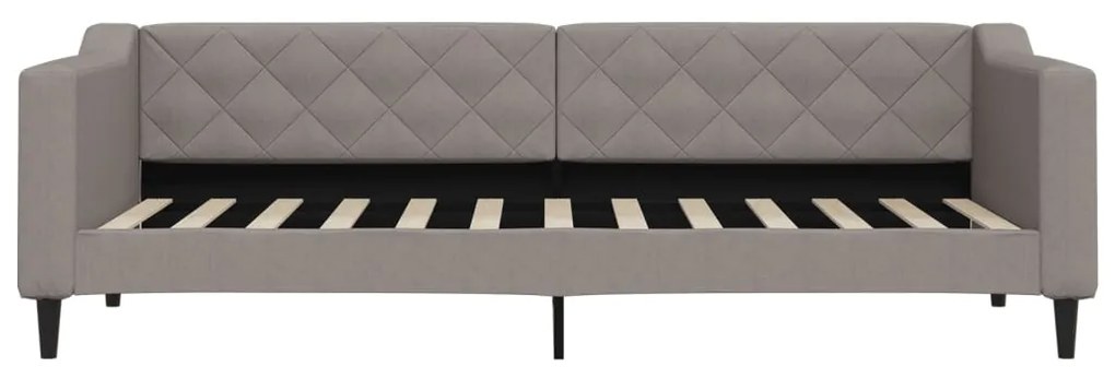 Sofá-cama 80x200 cm tecido cinzento-acastanhado