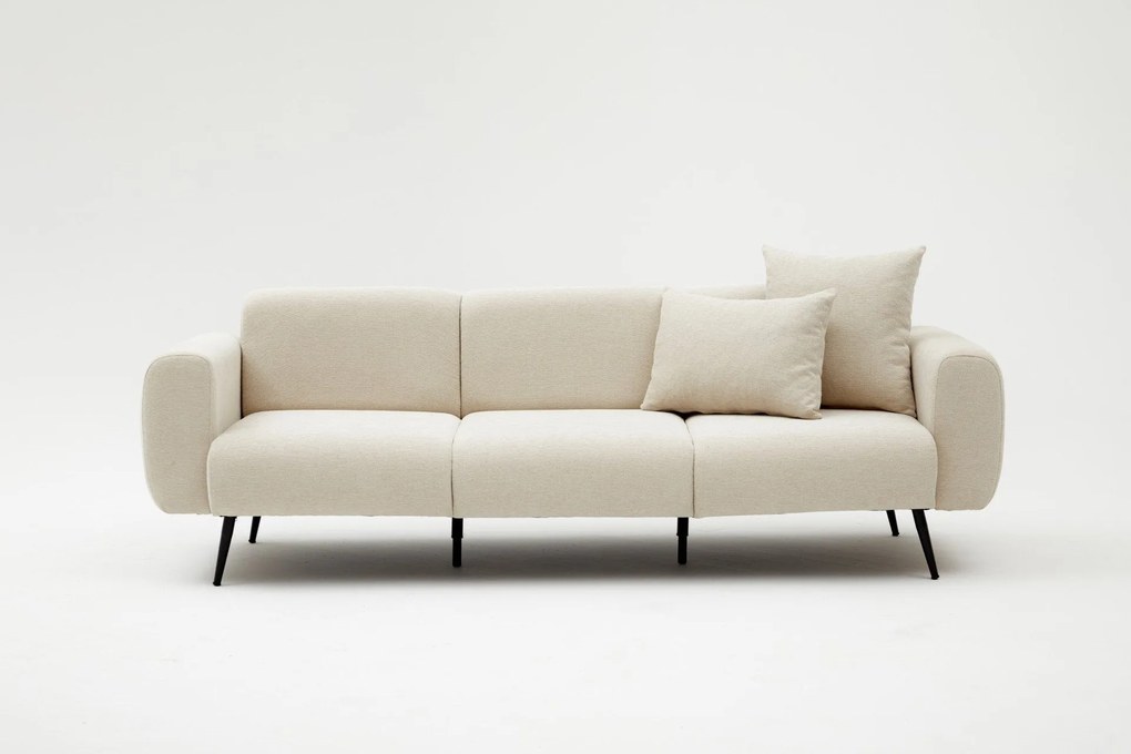 Sofá de 3 Lugares Side – Creme – 235x77x82 cm