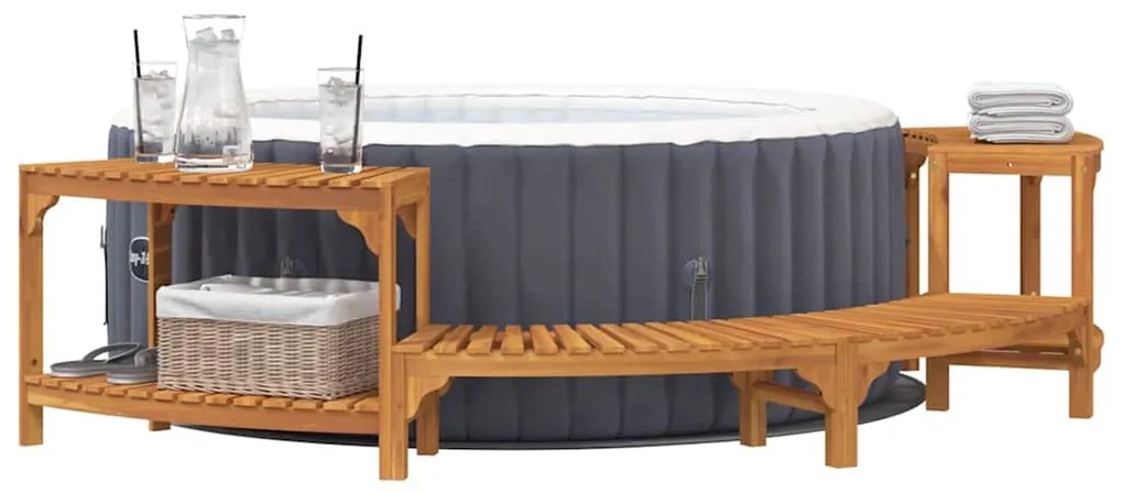 Surround para Hidromassagem Semicircular 252x111.5x55.5 cm Madeira Mac