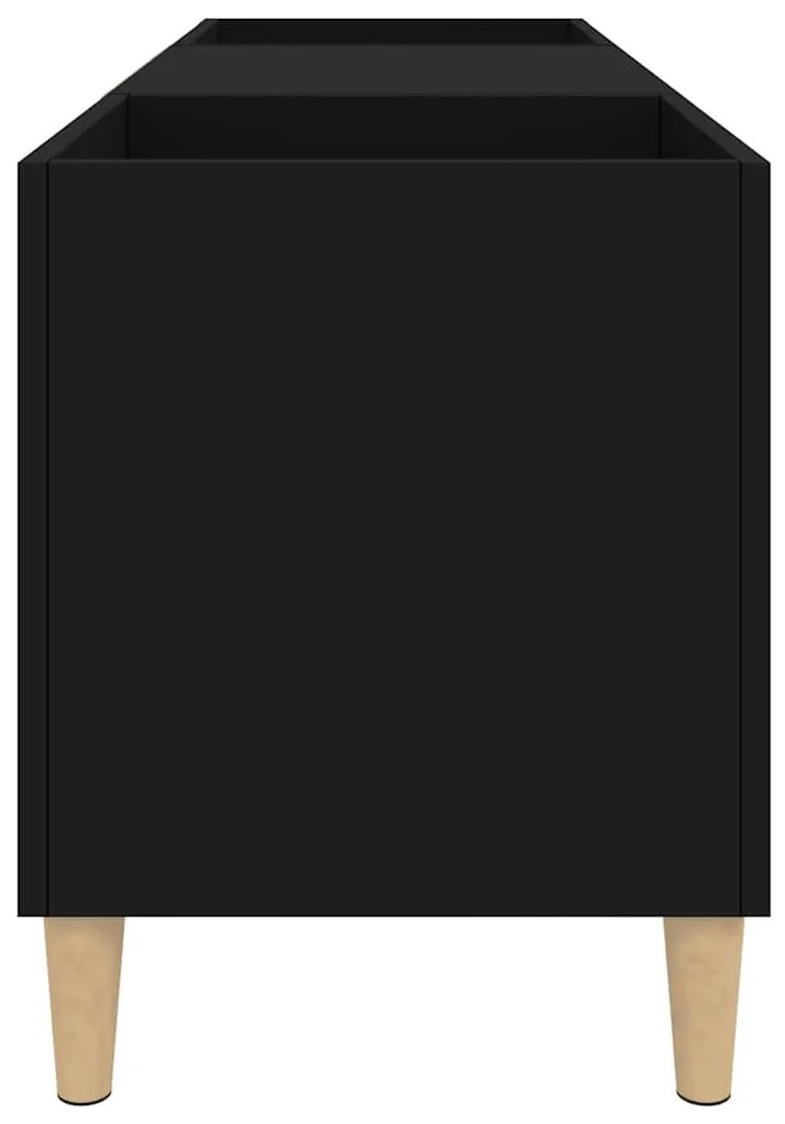 Armário para discos 121x38x48 cm derivados de madeira preto