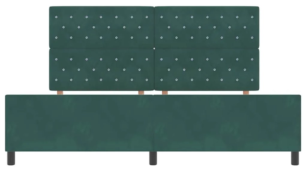 Cama vidaXL Verde Escuro 200x200 cm Veludo