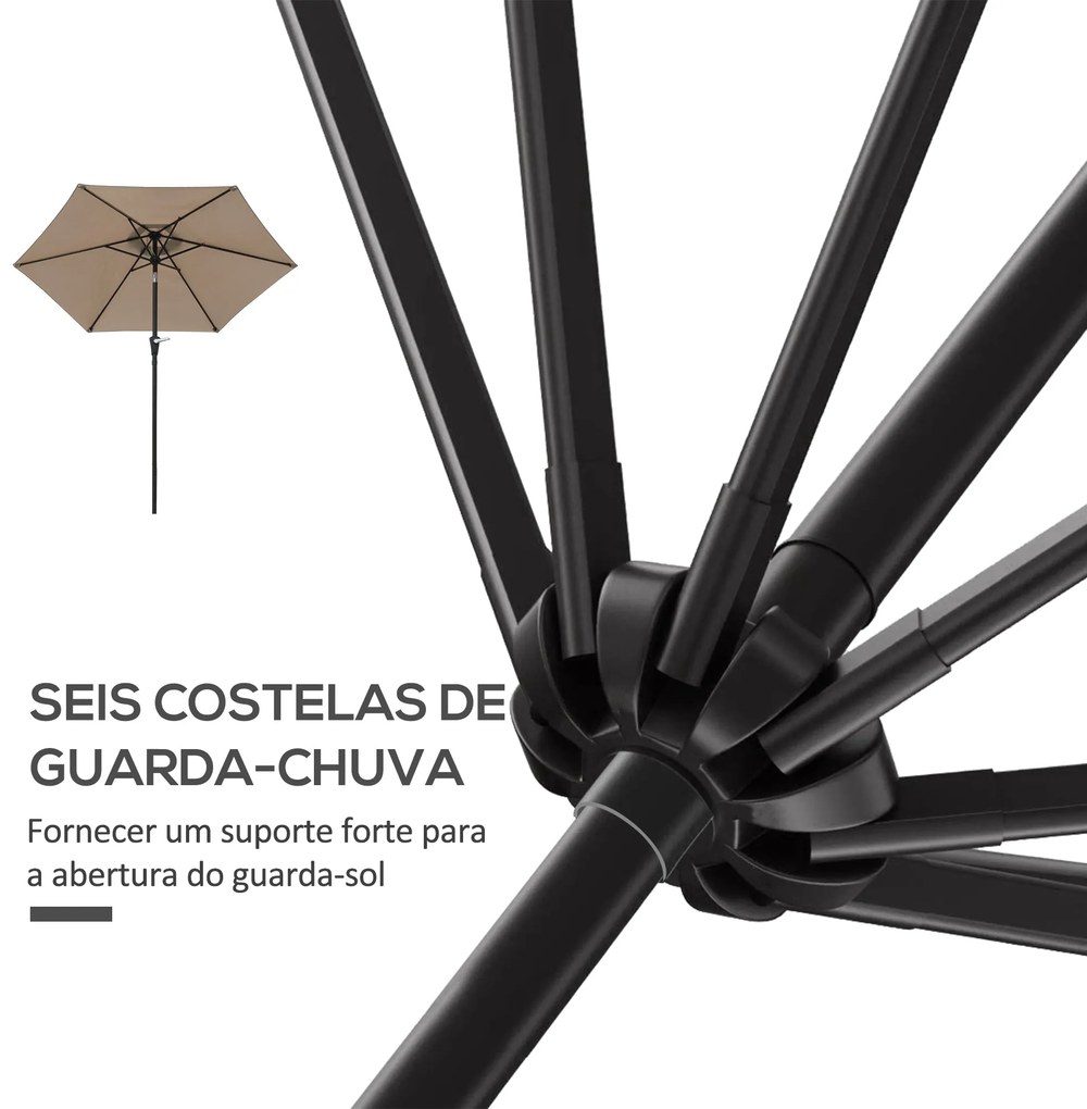 Chapéu de Sol de Jardim Ø230x216 cm Chapéu de Sol de Terraço com Teto