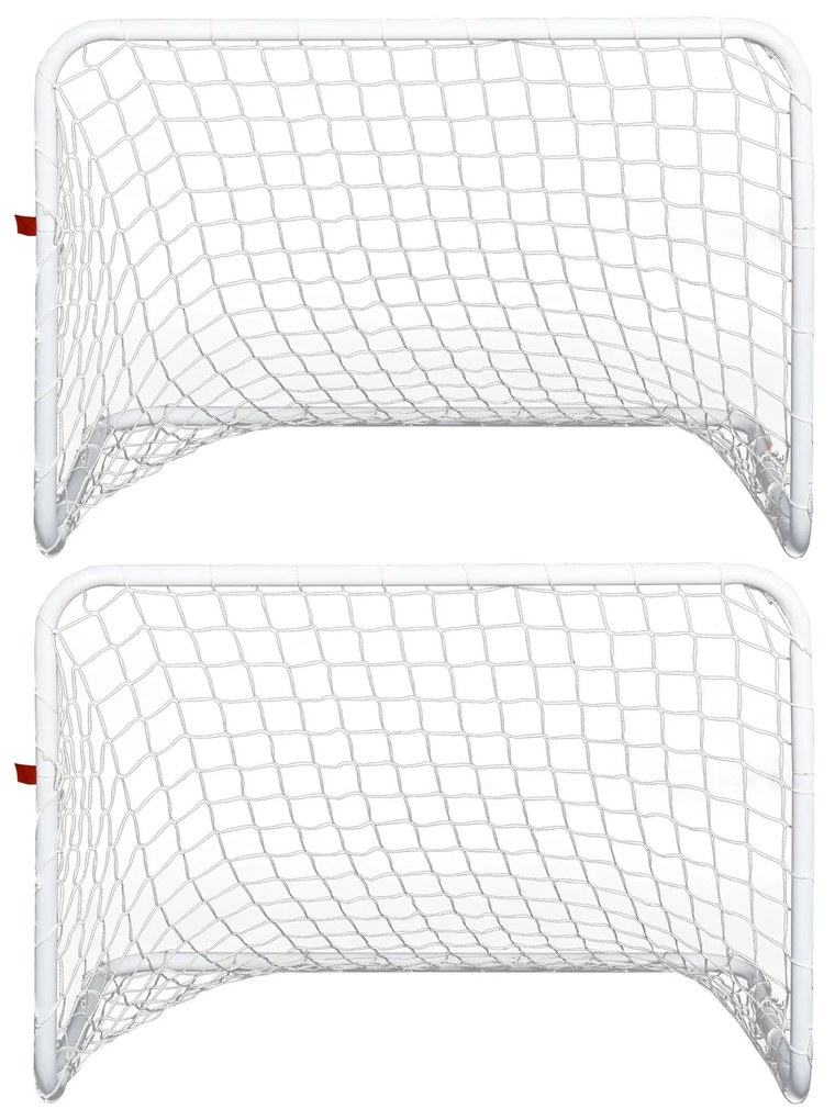 Conjunto de 2 mini gols de futebol com rede e bola para a prática de f
