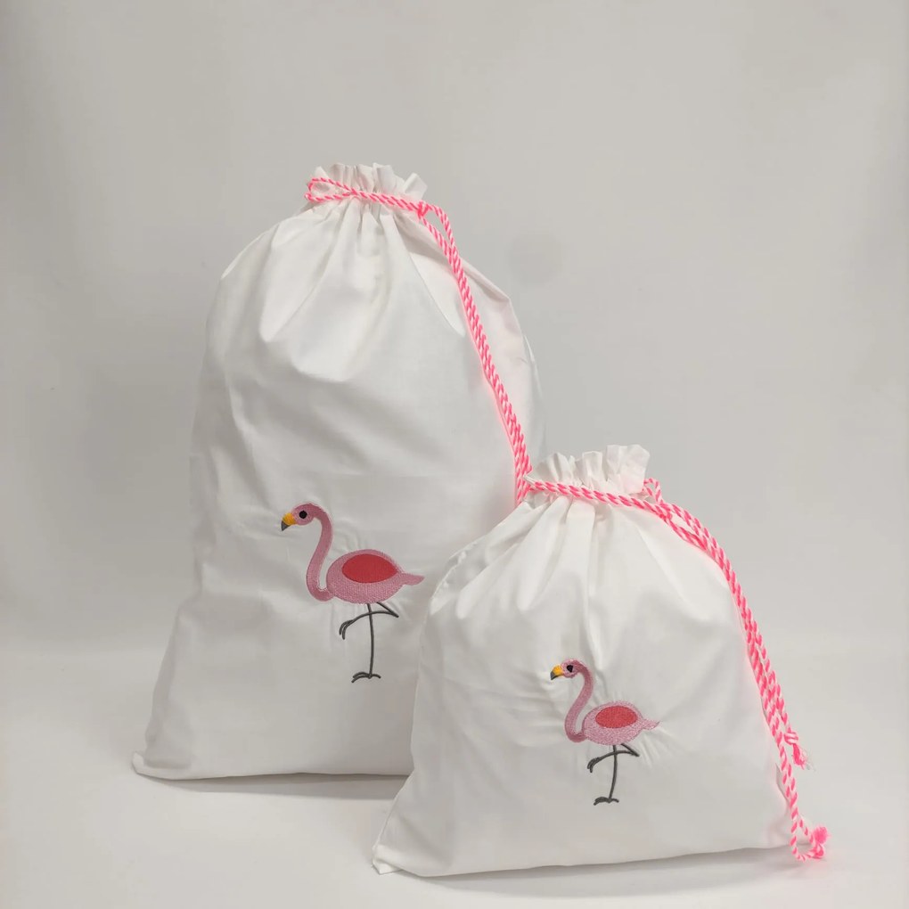Saco Pão e Merenda Flamingo