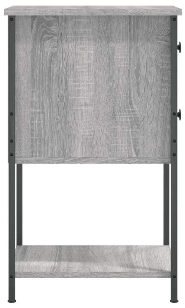 Mesa de cabeceira 32x42x70 cm derivados madeira sonoma cinza