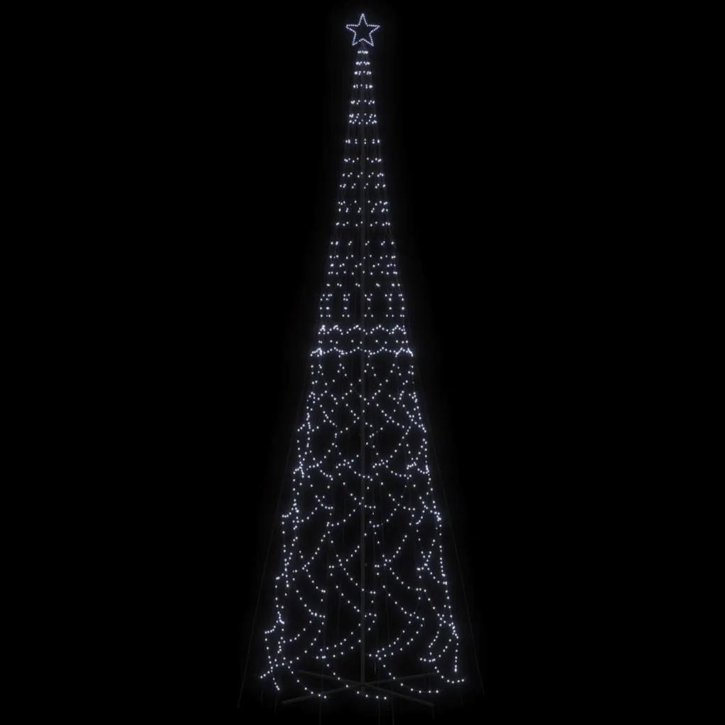 Árvore de Natal em cone 3000 luzes LED 230x800 cm branco frio