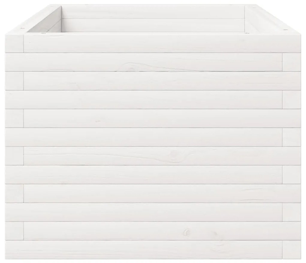 Vaso/floreira de jardim 90x60x49,5 cm pinho maciço branco