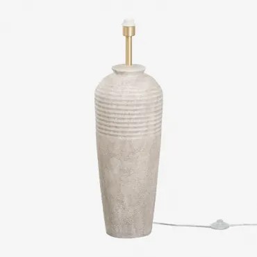 Base Para Candeeiro De Pé ↑130 Cm Em Cerâmica Arondir Crema - Sklum