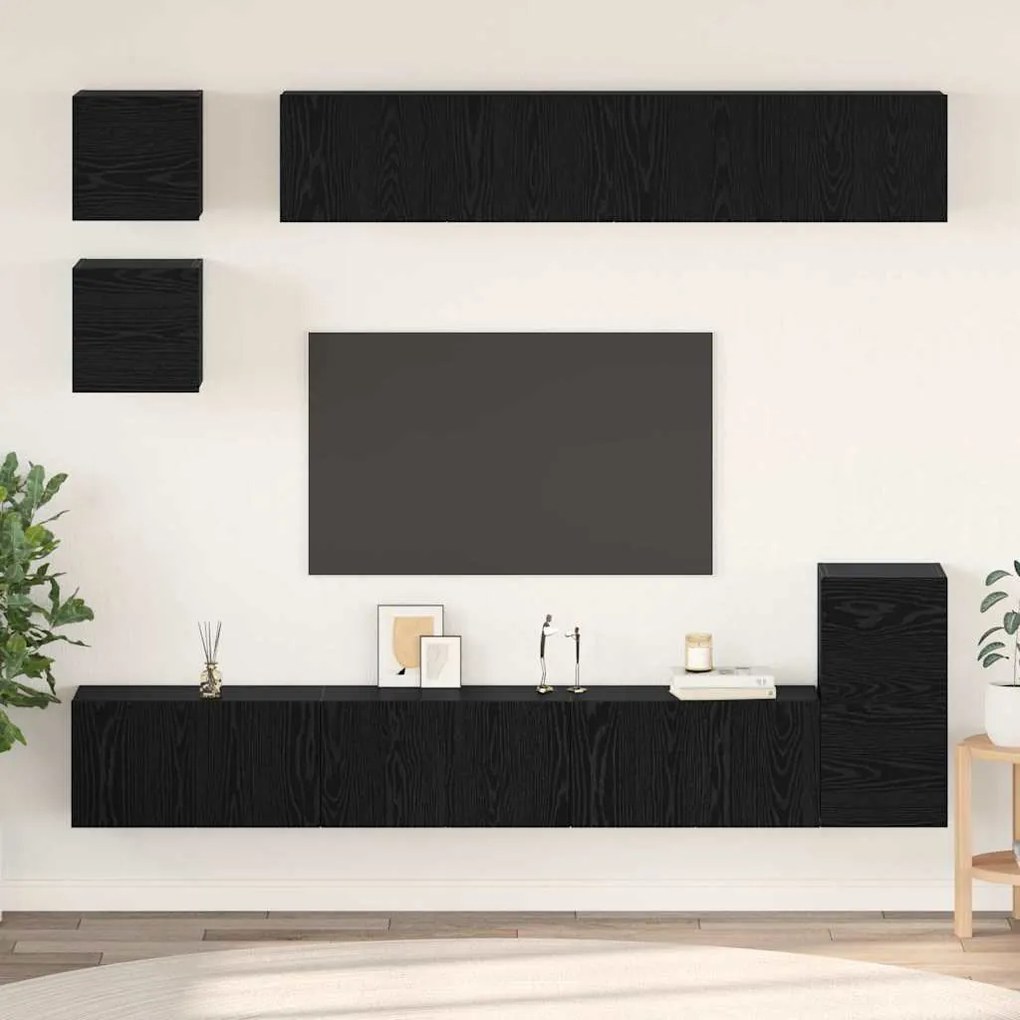 Conjunto de móvel de TV com prateleira Outros com armazenamento 8 pcs