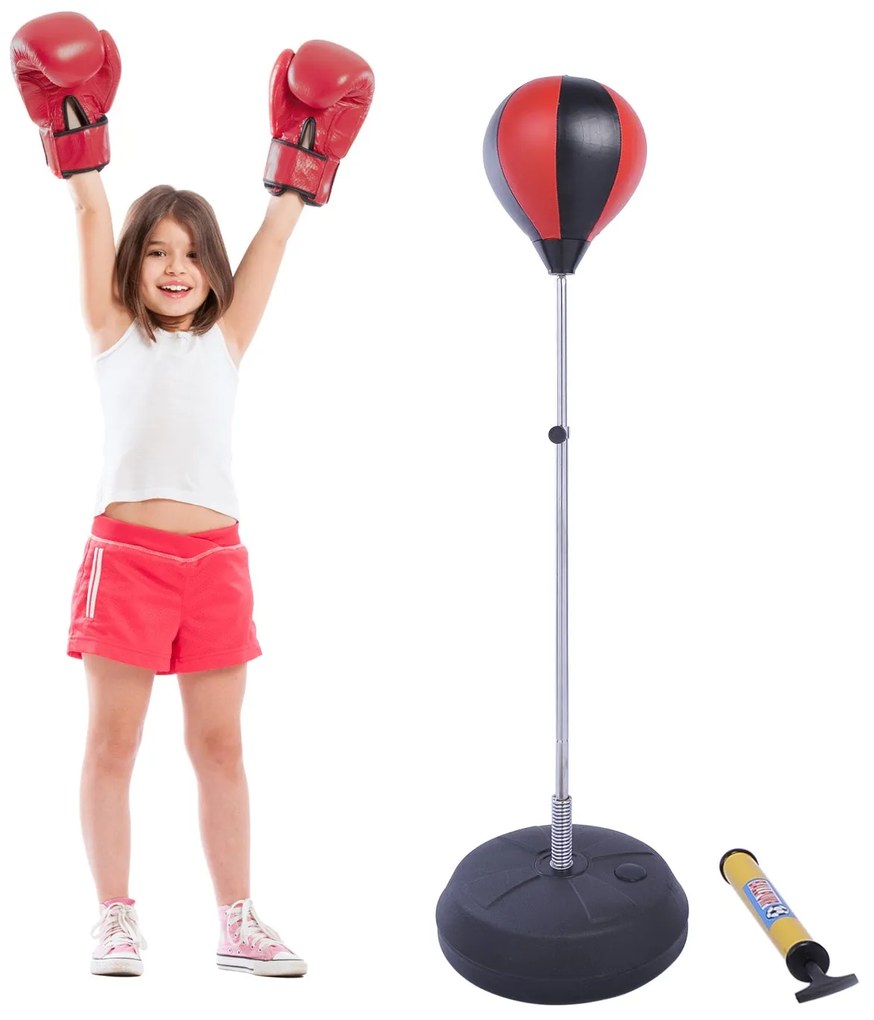 HOMCOM Punching Ball de Boxe com Altura Ajustável de 4 Níveis Base Rec