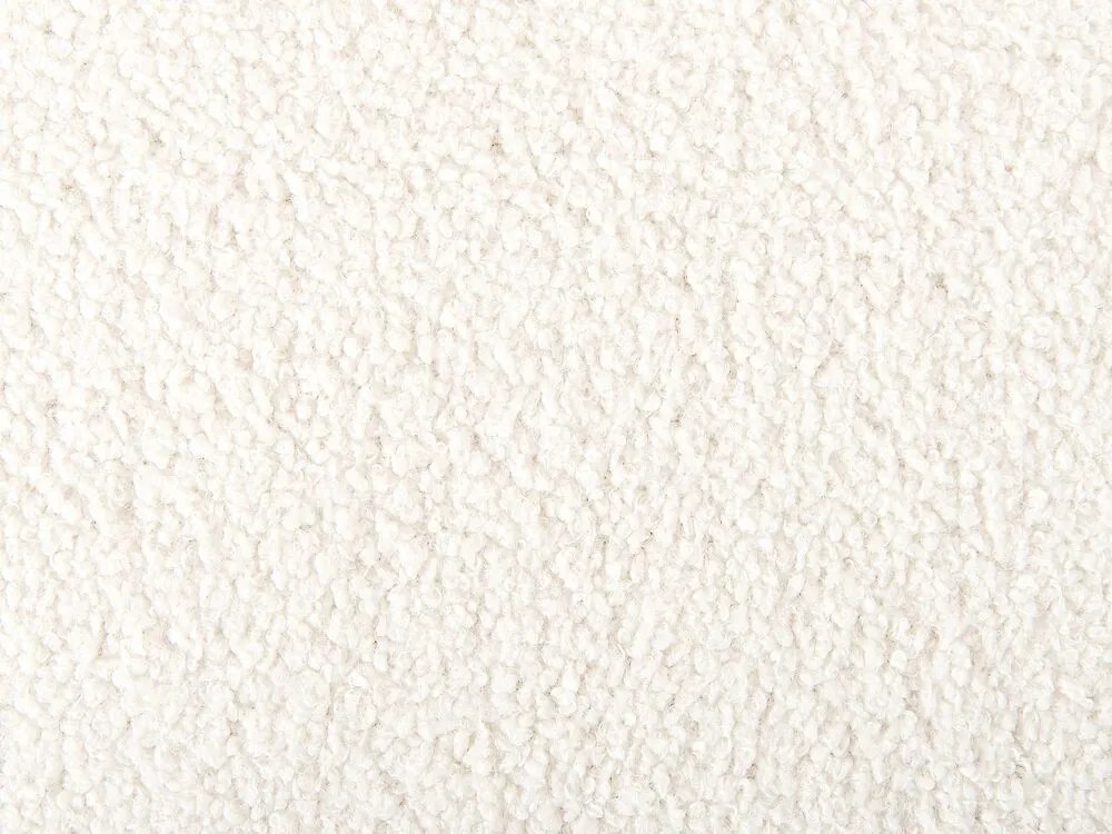 Repousa-pés em veludo bouclé branco TAKOMA Beliani