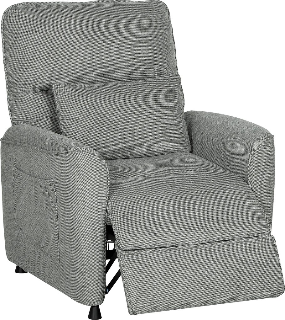 HOMCOM Poltrona Relax Reclinável Elétrica com Calor Lombar Massagem Vibratória Motor Silencioso e Função de Memória Cinza Escuro | Aosom Portugal