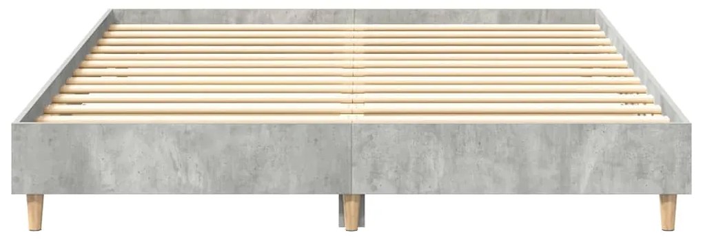 Estrutura de cama sem colchão 140x200 cm cinzento cimento