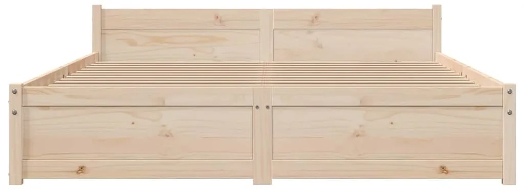 Estrutura de cama casal 135x190 cm madeira maciça
