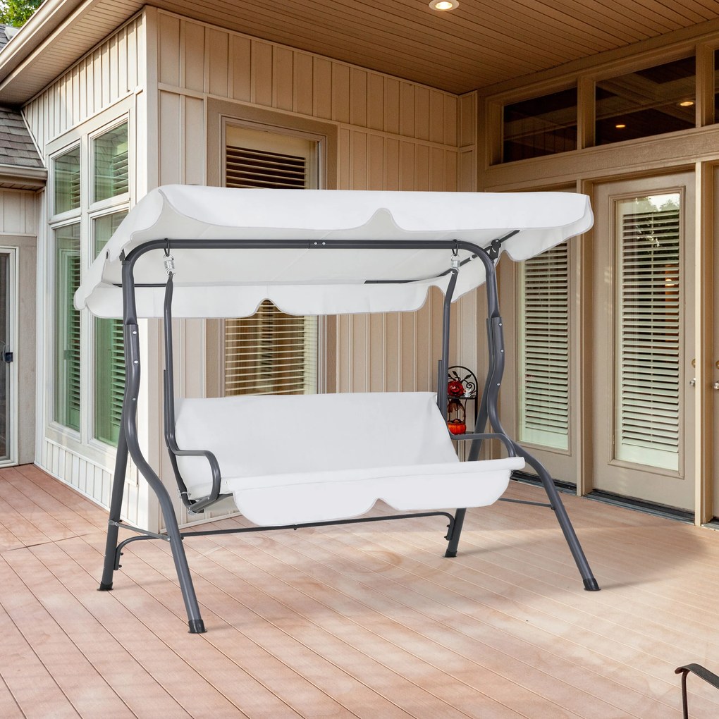 Baloiço Jardim Hollywood 140 x 112 x 150 cm com cobertura solar cinzento-claro