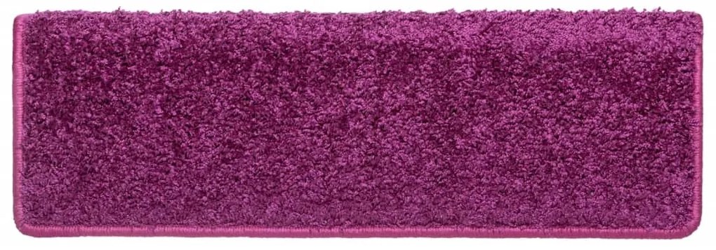 Tapetes de escadas 10 pcs 65x21x4 cm violeta
