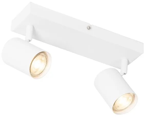 Plafon moderno branco 2-luzes ajustável retangular - Jeana Moderno