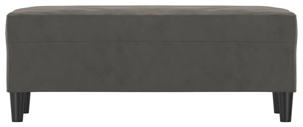 Banco 100x35x41 cm veludo cinza-escuro