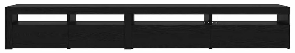 Conjunto de Cabinet de TV vidaXL 3 Peças com Luzes LED Carvalho Preto