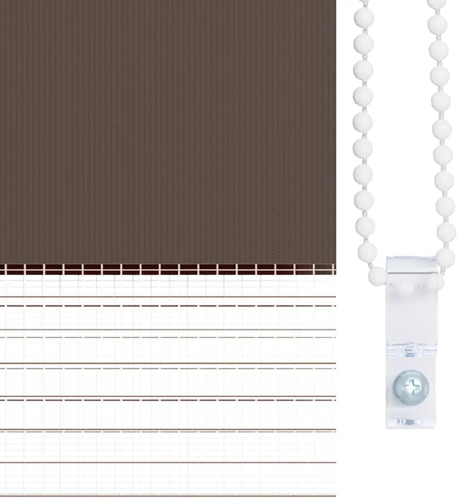 Estore de rolo 70 x 120 cm, linhas de zebra / Café