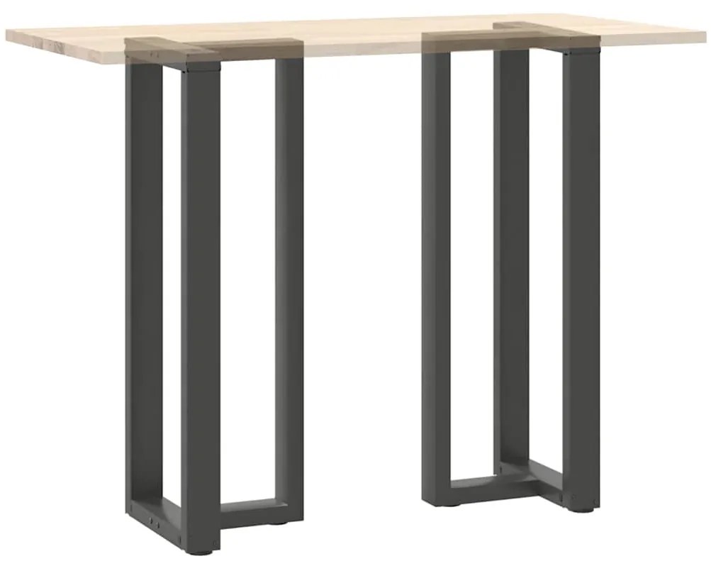 Pés para mesa de bar em forma de T, 2 peças, antracite, 40x35x(110-111