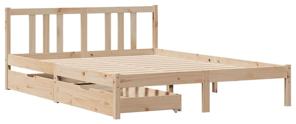Cama sem colchão 135x190 cm madeira de pinho maciça