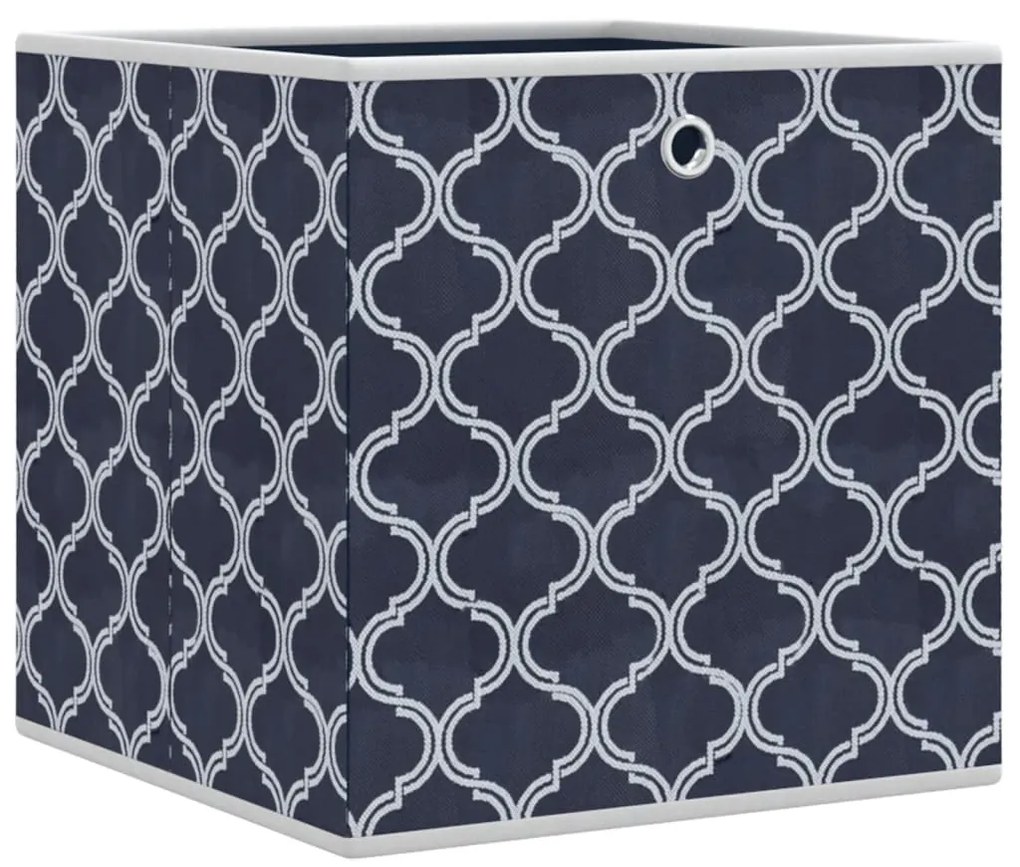 Caixas de arrumação dobráveis 4 pcs 32x32x32 cm TNT azul