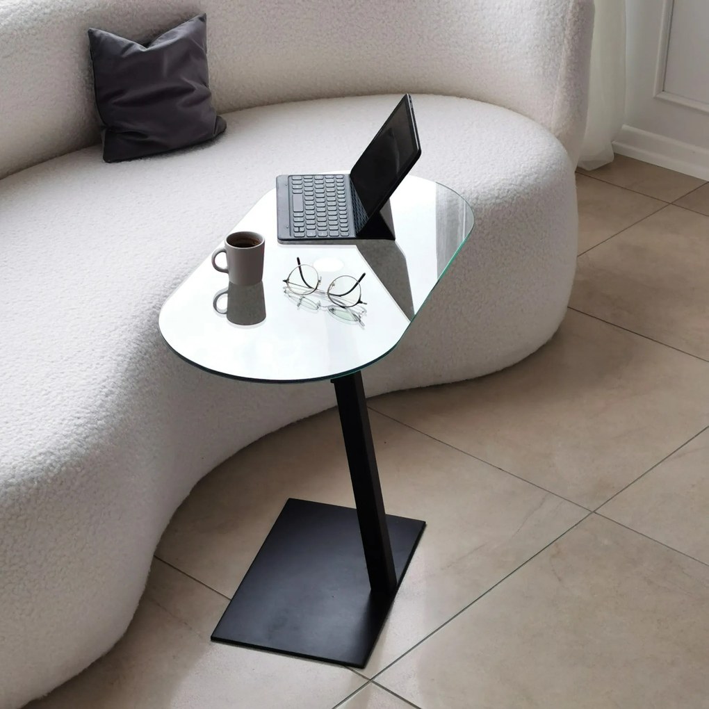 Mesa de Café Ovale Lungo - Preto - 70x75x35cm
