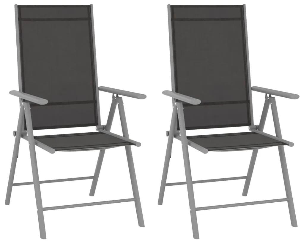 3 pcs conjunto de bistrô alumínio e textilene prateado