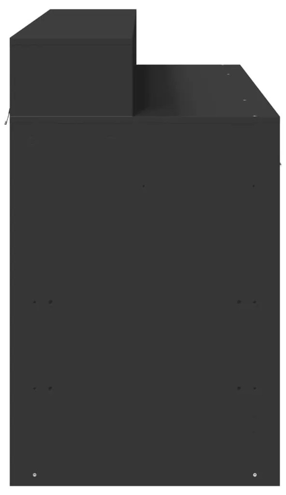 Secretária c/ luzes LED 120x55x91 cm derivados de madeira preto