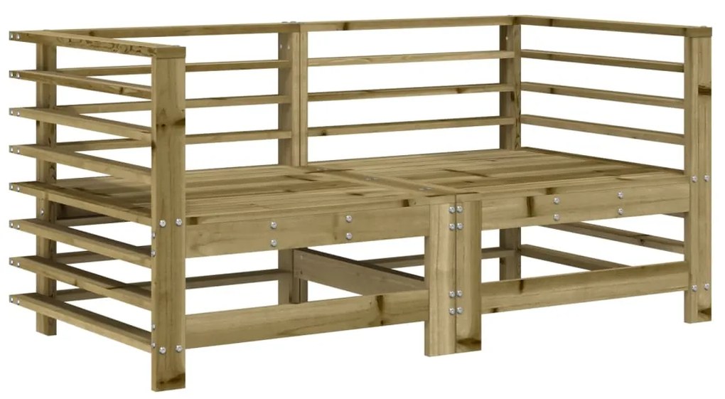 Sofás de canto com almofadões 2 pcs pinho impregnado