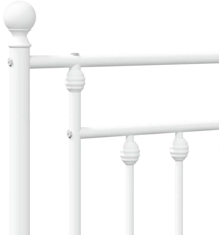 Cabeceira de cama 107 cm metal branco