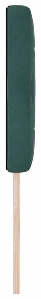 Cabeceira de Veludo Verde Escuro com Botões de Cristal Tufted 80 cm