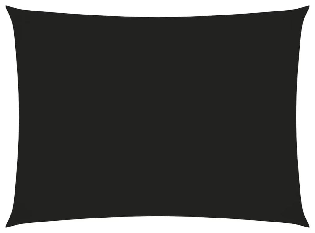 Para-sol estilo vela tecido oxford retangular 3x4,5 m preto