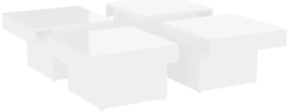 Mesa de centro 90x90x28cm derivados de madeira branco brilhante
