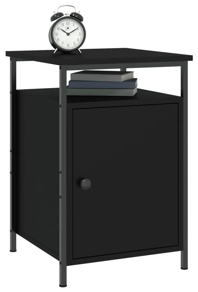 Mesa de cabeceira 40x42x60 cm derivados de madeira preto