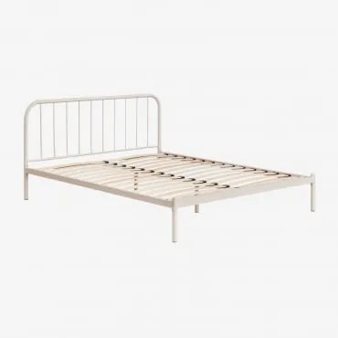 Cama Em Ferro Asteri Tapioca Bege & 160 X 200 Cm - Sklum