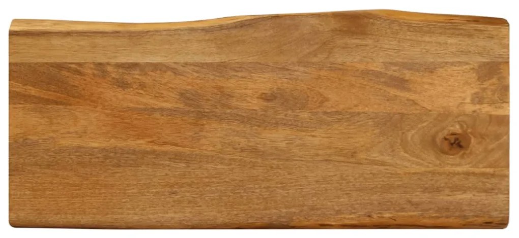 Tampo de mesa c/ borda viva 90x40x2,5 cm mangueira maciça