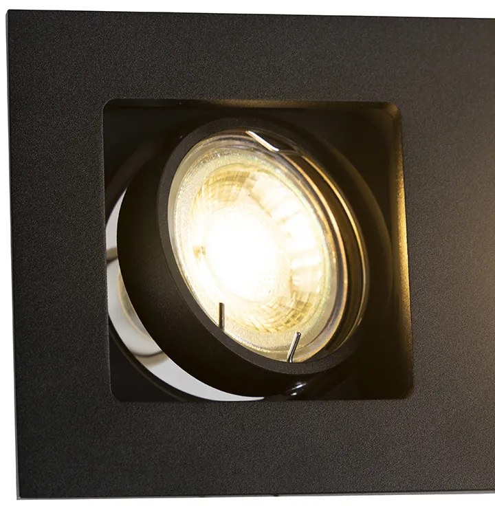 LED Foco embutido inteligente moderno preto incl. 2 GU10 WIFI - Qure Moderno