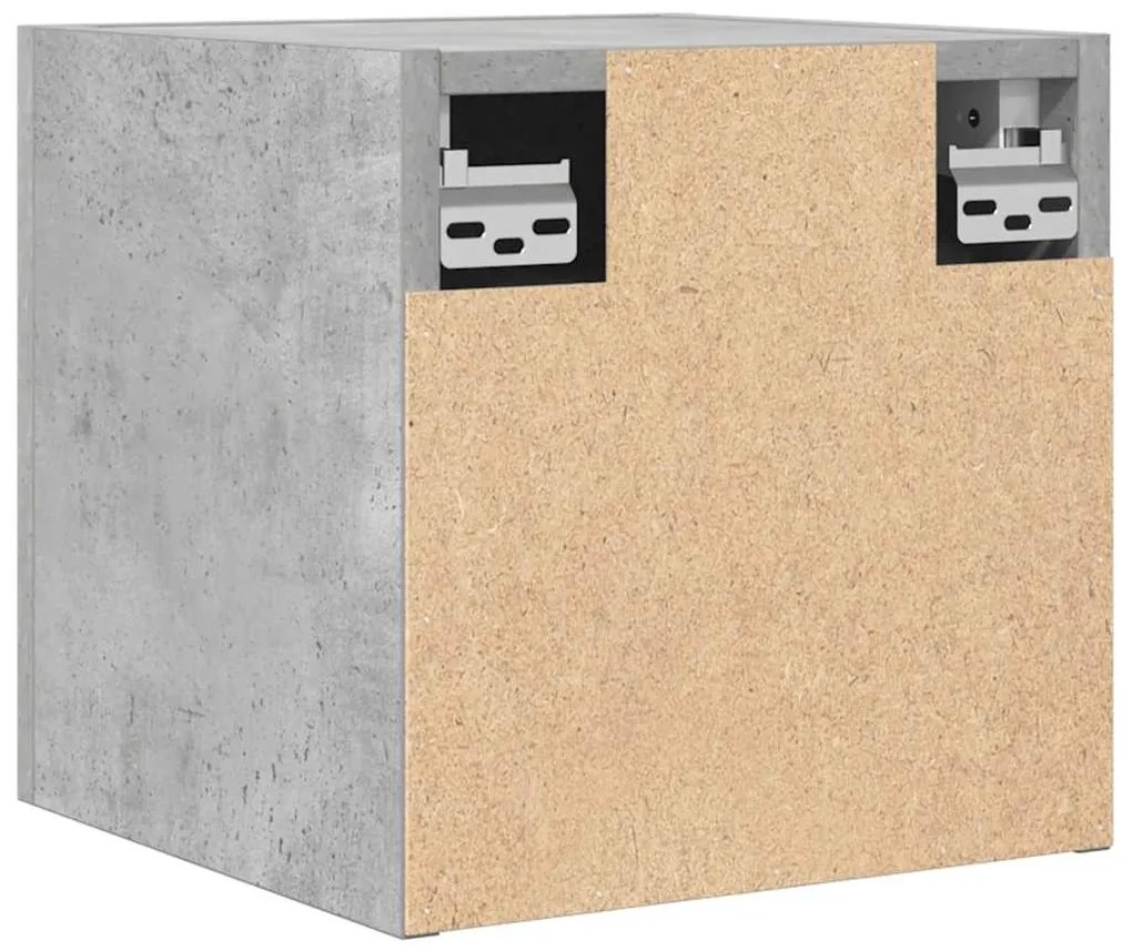 Móvel de TV de parede 2 pcs 30,5x30x30 cm cinzento cimento