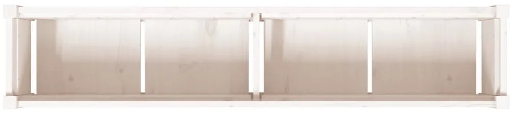 Vasos/floreiras de jardim 2 pcs madeira de pinho maciça branco
