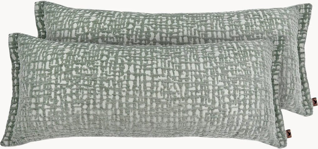 Almofadas em chenille artesanais Leilani, conjunto de 2