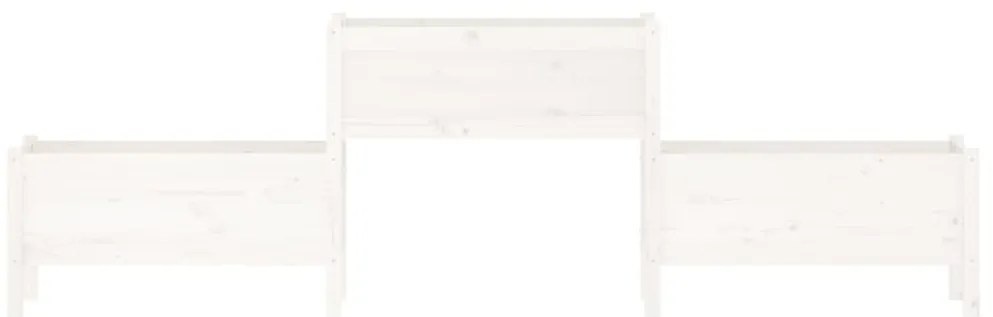 Vaso/floreira 245,5x44x75 cm pinho maciço branco