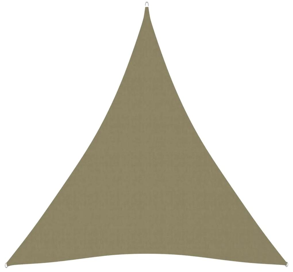 Para-sol estilo vela tecido oxford triangular 4x5x5 m bege