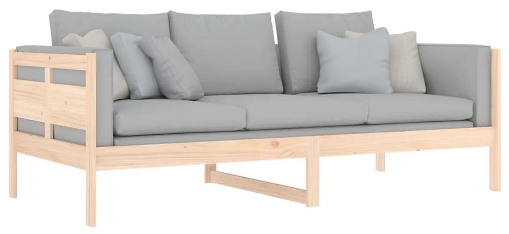 Sofá-cama 90x200 cm madeira de pinho maciça