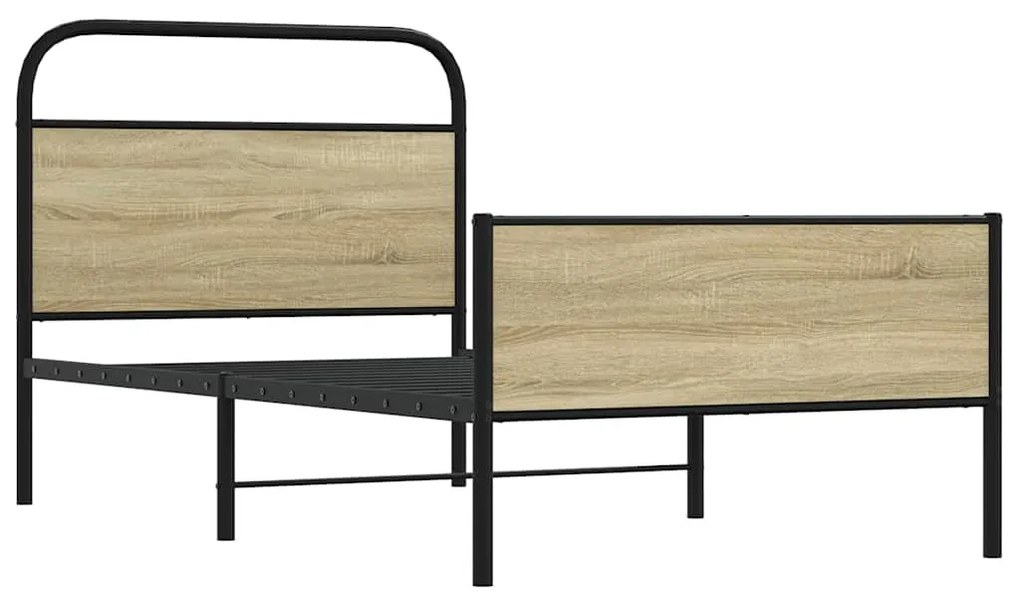 Estrutura cama s/ colchão derivados de madeira carvalho sonoma