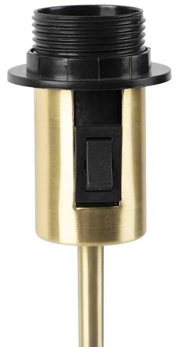 Candeeiro de mesa dourado/latão com abajur plissado creme 35 cm - Parte