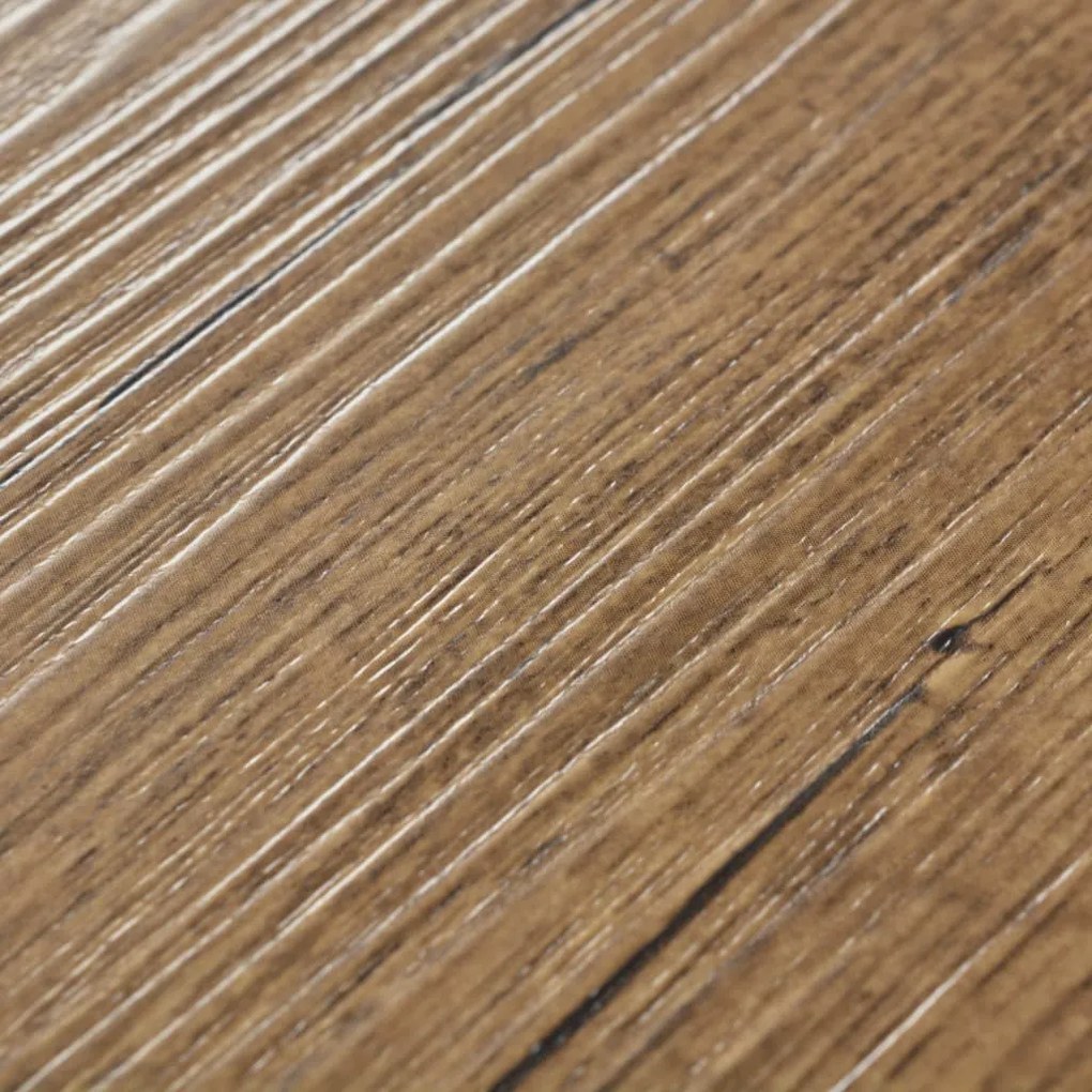 Tábuas soalho PVC não-autoadesivo 5,26m² 2 mm castanho nogueira