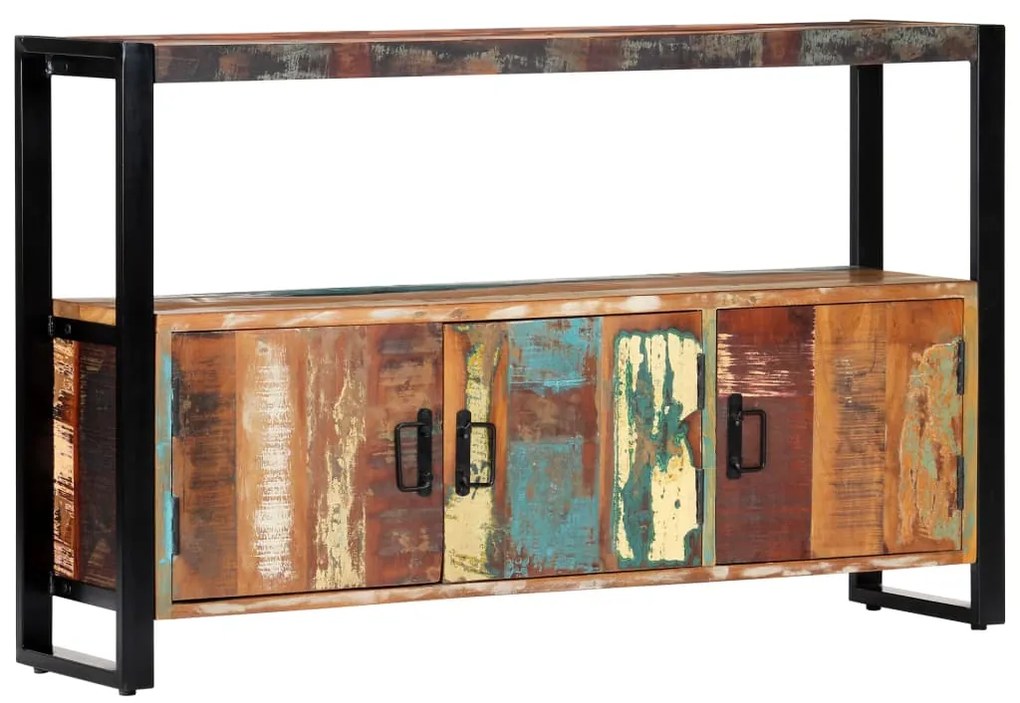 Aparador 120x30x75 cm madeira recuperada maciça