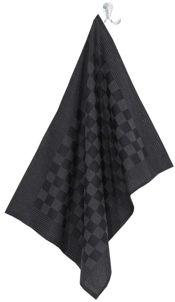 Conjunto de panos de cozinha 50 pcs algodão preto e cinzento